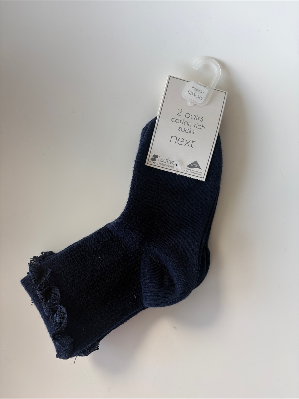 next Navy Cotton-Rich Women's Frilled Ankle Socks - 2 Pack